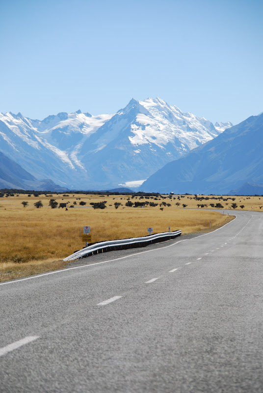 Straße zum Mount Cook Neuseeland